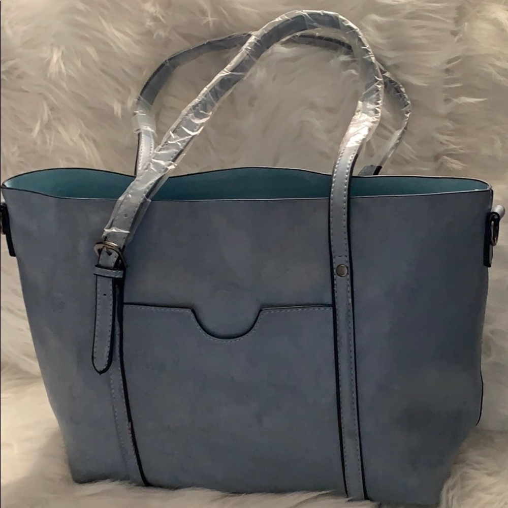 Handbag, soft blue